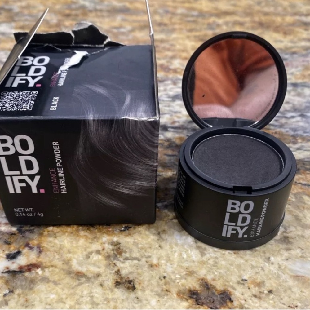BOLDIFY Root Touch up Hairline Powder Conceals For Hair Loss, Hair,-black
